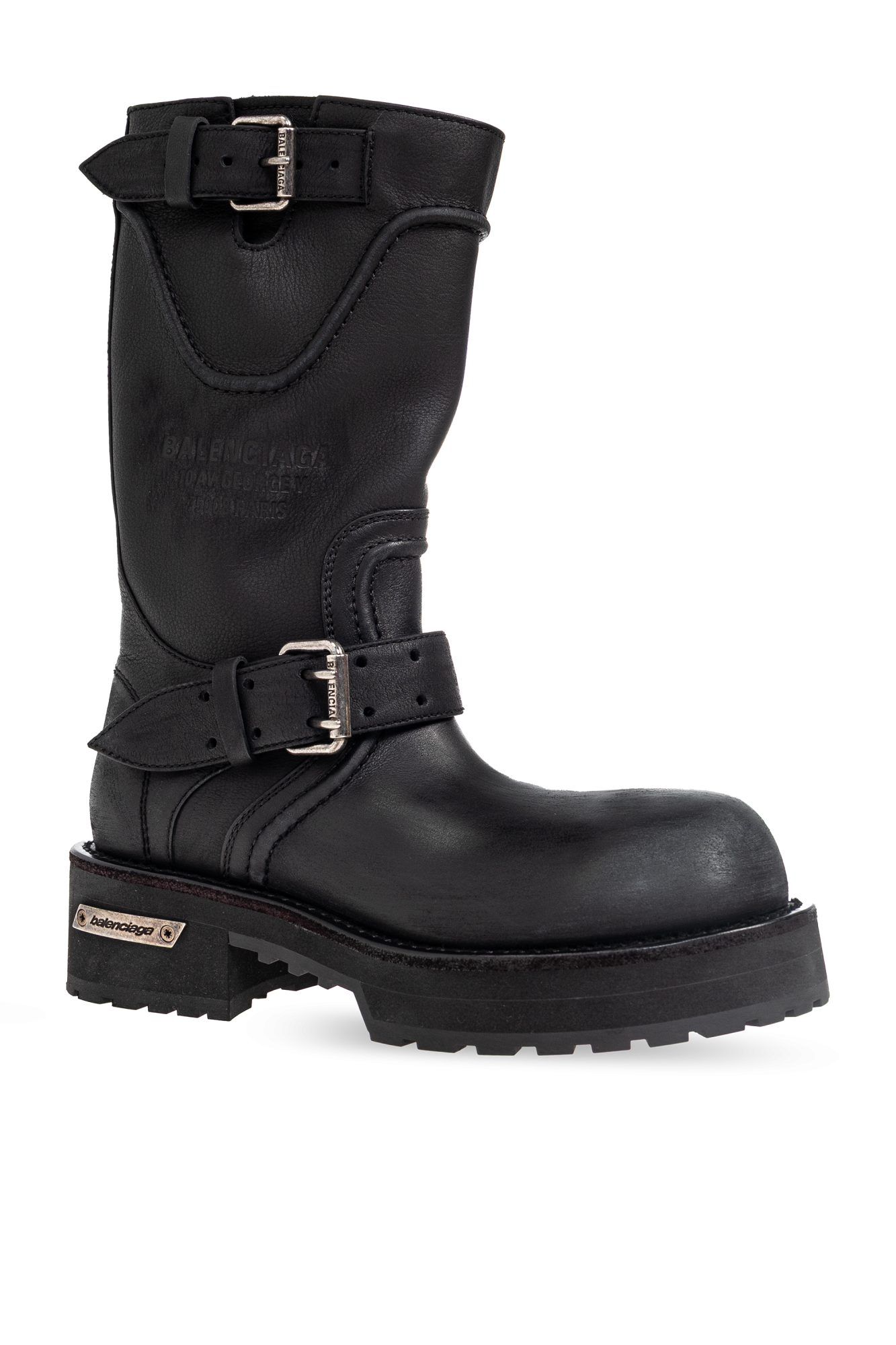 Black Leather ankle boots 'Venom' Balenciaga - Vitkac France